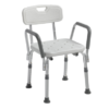 Shower Chair with Back and Removable Padded Arms