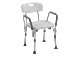 Shower Chair with Back and Removable Padded Arms